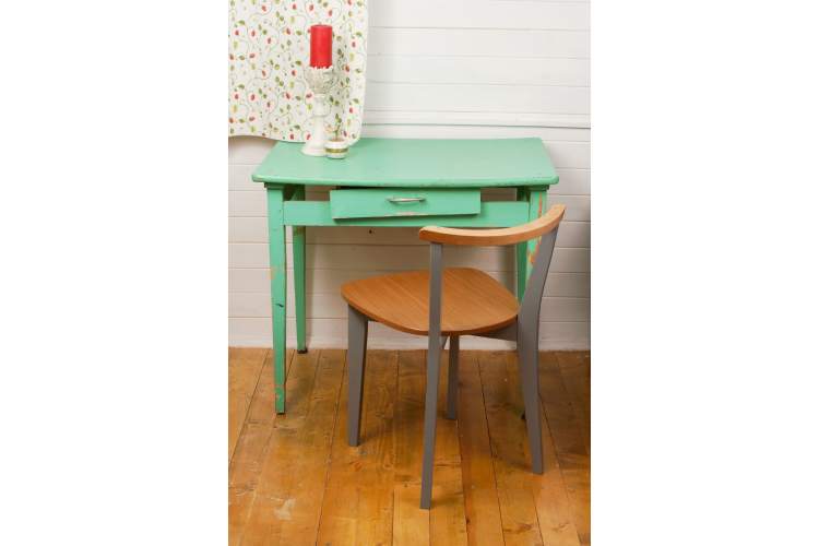 Стул Франк Ж, Натуральное дерево/Серый-9