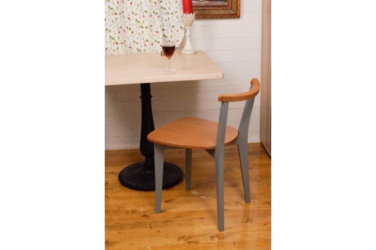 Стул Франк Ж, Натуральное дерево/Серый-10