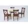 Обеденная группа стол Бизе со стульями Ингольф,слоновая кость, орех