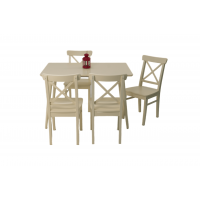 Стол Монте 120 слоновая кость со стульями Ингольф слоновая кость