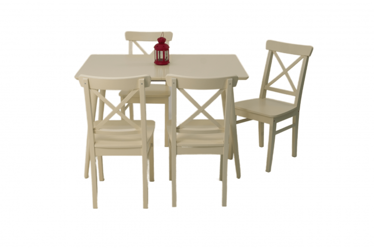 Стол Монте 120 слоновая кость со стульями Ингольф слоновая кость