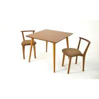 Стол Монте М 100 орех со стульями Франк орех велюр коричневый