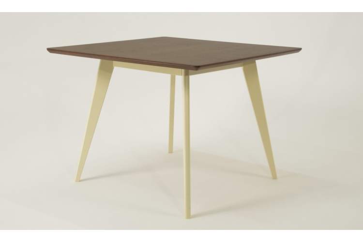 Стол обеденный Сканди М100, слоновая кость/орех-2