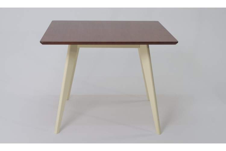 Стол обеденный Сканди М100, слоновая кость/орех-1