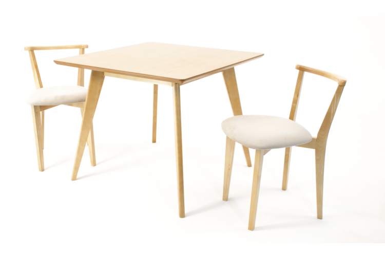 Стол Сканди М 100 натур со стульями Франк натур велюр бежевый