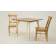 Стол Сканди М 90 слоновая кость/натур со стульями Ингольф натур