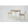 Стол Сканди К 100 слоновая кость/натур со стульями Франк слоновая кость велюр бежевый