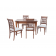 Обеденная группа Моцарт 120 со стульями Рич/ серый, Орех