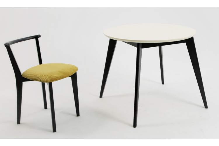 Стол Arki К 90 чёрный/слоновая кость-6