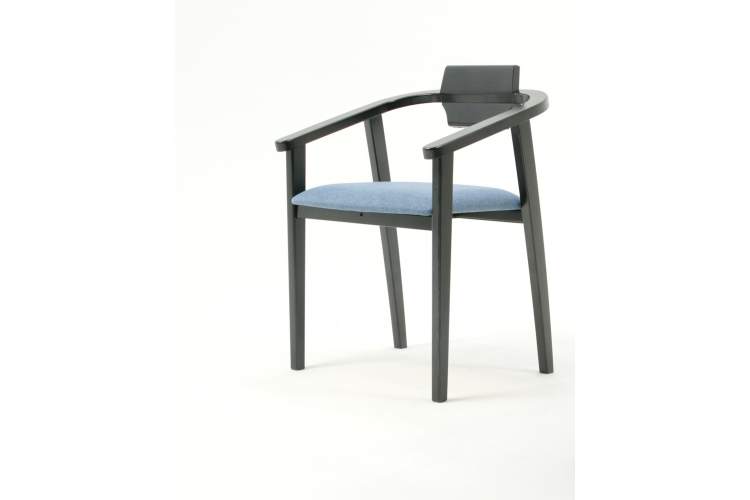 Стул-кресло Челси ПМ чёрный/синий-1