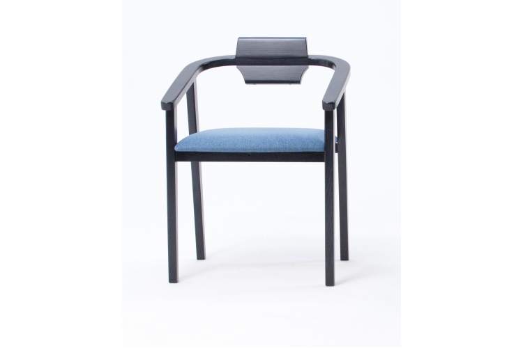 Стул-кресло Челси ПМ чёрный/синий-7