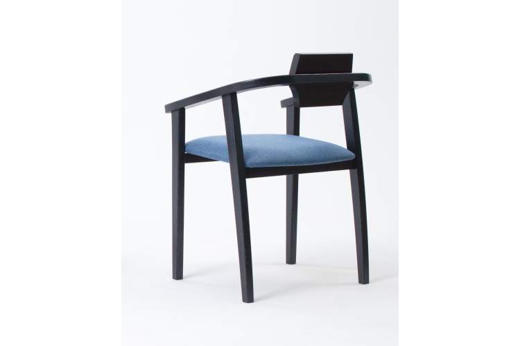 Стул-кресло Челси ПМ чёрный/синий-9