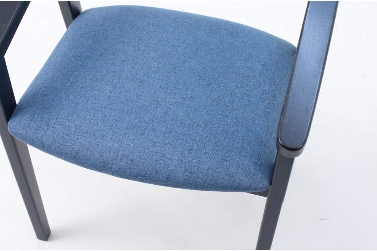 Стул-кресло Челси ПМ чёрный/синий-10