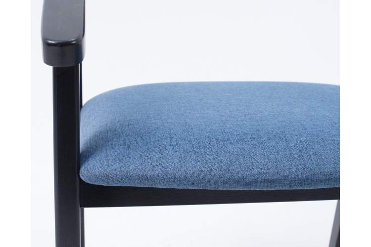 Стул-кресло Челси ПМ чёрный/синий-11