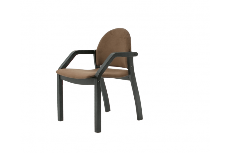 Стул-кресло Джуно 2.0 чёрный/коричневый