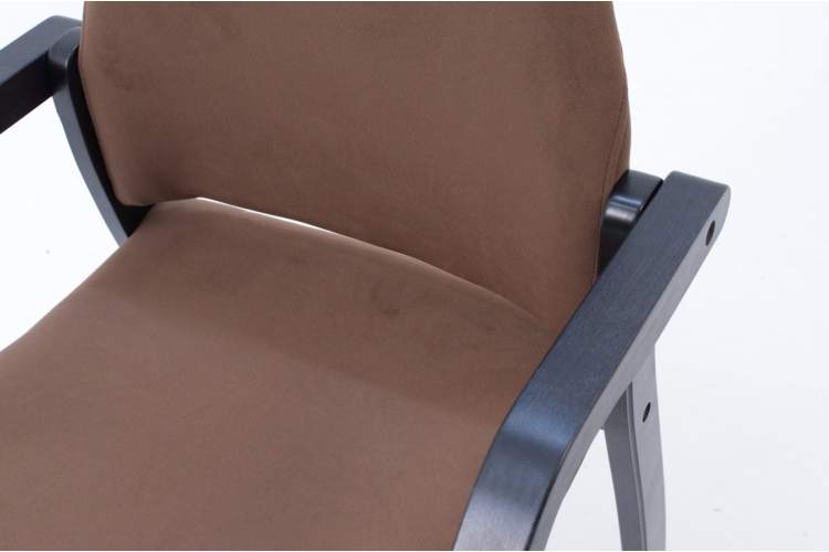 Стул-кресло Джуно 2.0 чёрный/коричневый-3