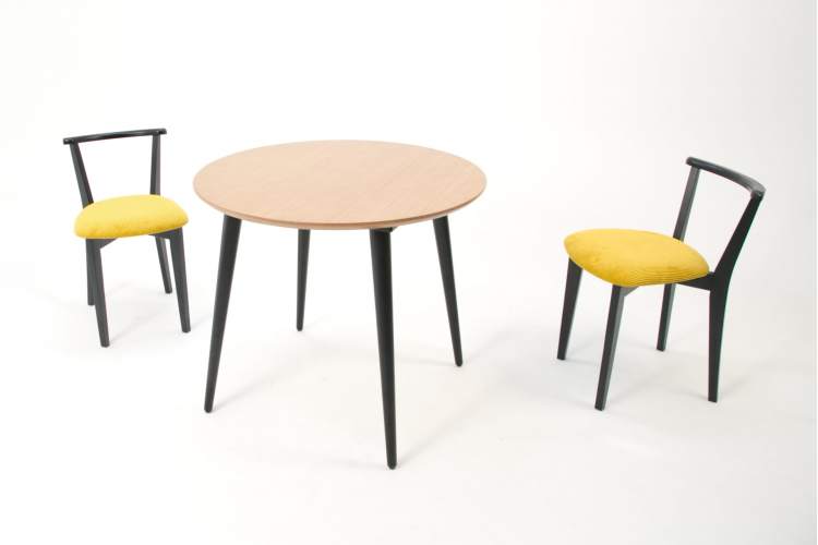 Стол Монте К 90 чёрное дерево/натур-4