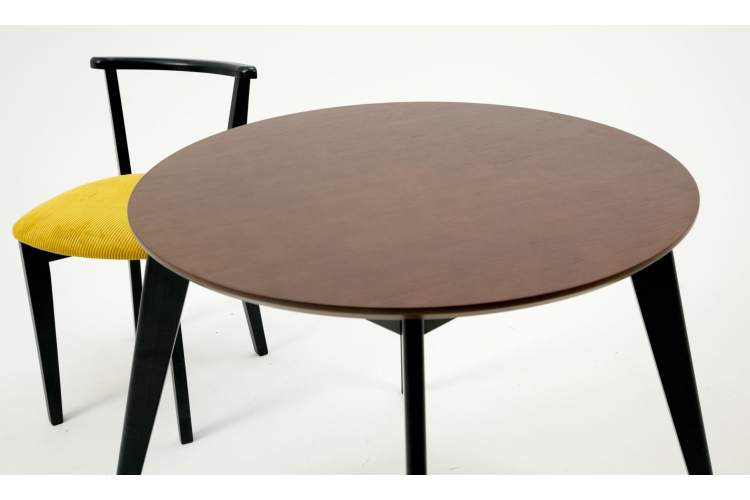 Стол Сканди К 100 чёрное дерево/орех-5