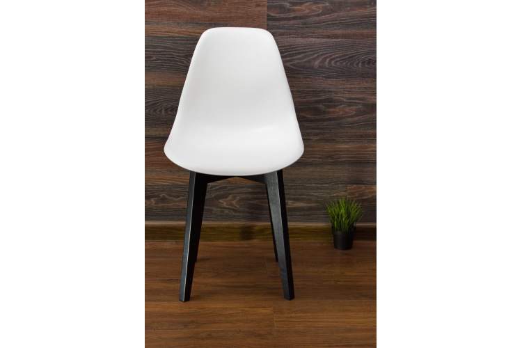 Стул Сашш чёрный /белый-18