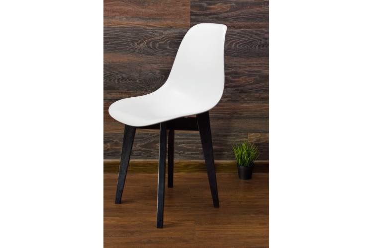 Стул Сашш чёрный /белый-17