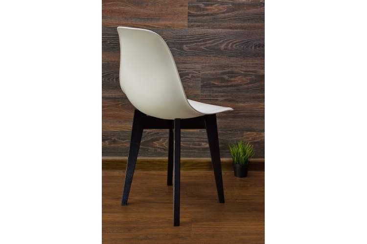 Стул Сашш чёрный /белый-13