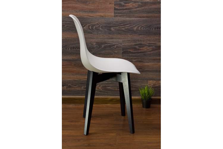 Стул Сашш чёрный /белый-12