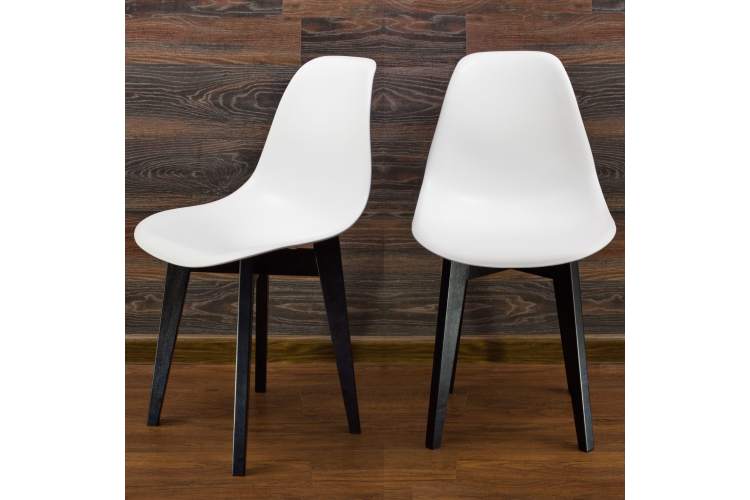 Стул Сашш чёрный /белый-11