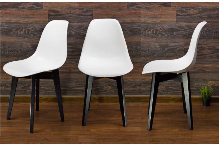 Стул Сашш чёрный /белый-1