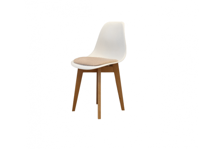 Стул Сашш натур /белый, бежевый