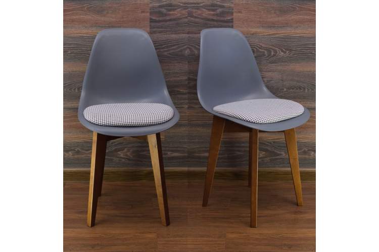 Стол Сканди 120 орех со стульями Сашш орех серый ГЛ-10