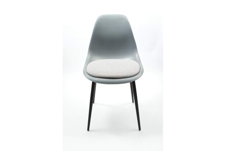 Стул Туссе чёрный /серый, серый ГЛ-15