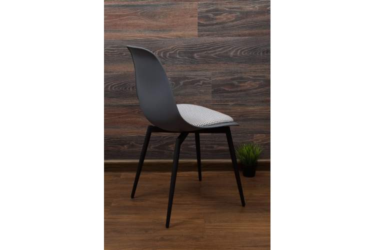 Стул Туссе чёрный /серый, серый ГЛ-14