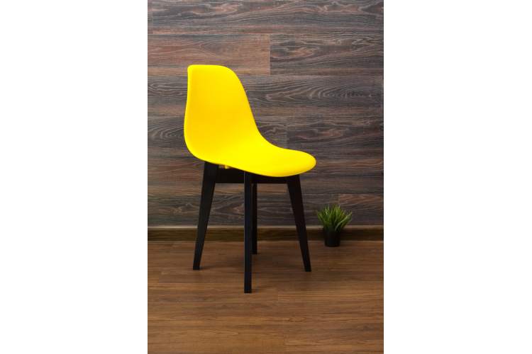 Стул Сашш чёрный /жёлтый-2