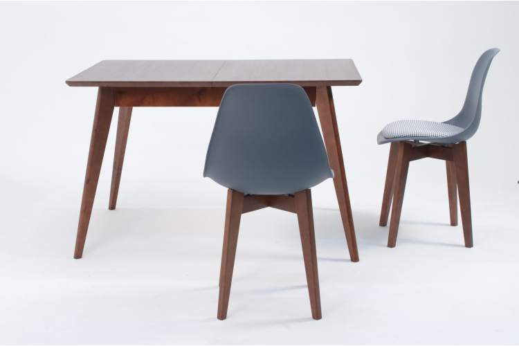 Стол Сканди 120 орех со стульями Сашш орех серый ГЛ-3