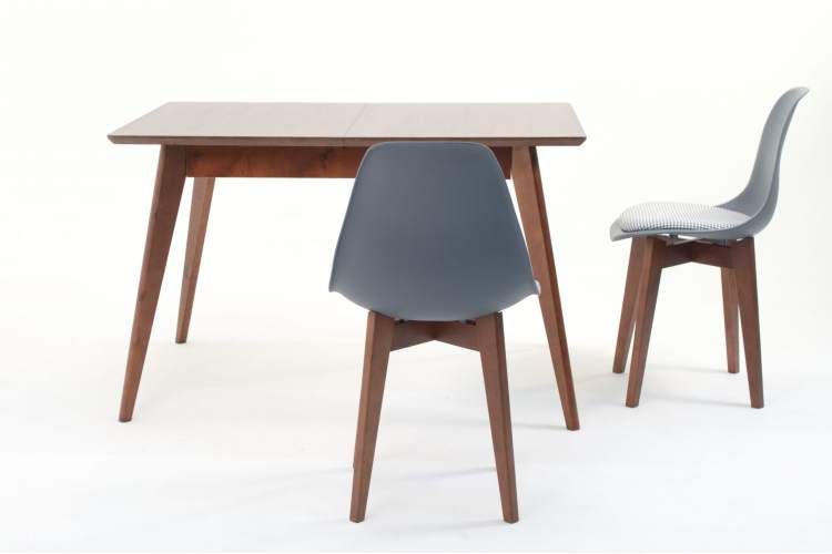 Стол Сканди 120 орех со стульями Сашш орех серый ГЛ-2