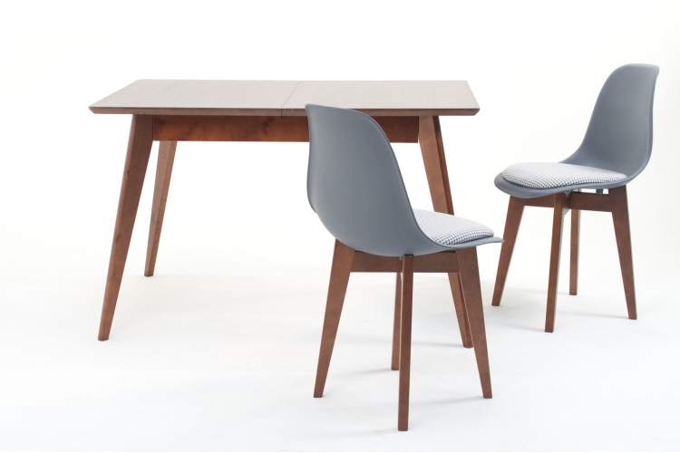 Стол Сканди 120 орех со стульями Сашш орех серый ГЛ-1