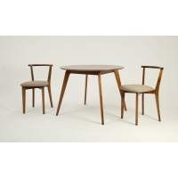 Стол Arki К 100 орех со стульями Франк ПМ орех/бежевая рогожка