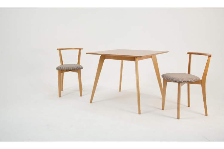 Стол Arki М 100 натур со стульями Франк ПМ натур/гусиная лапка-1