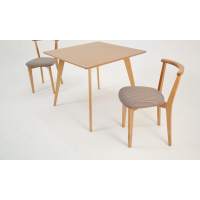 Стол Arki М 100 натур со стульями Франк ПМ натур/гусиная лапка
