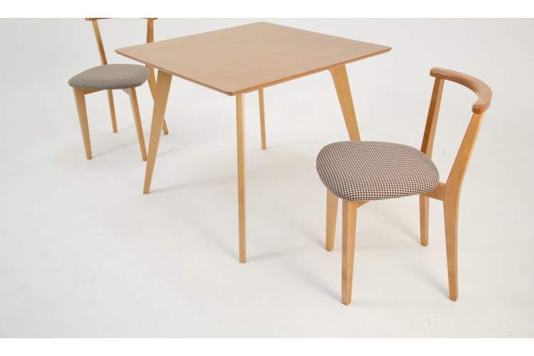 Стол Arki М 100 натур со стульями Франк ПМ натур/гусиная лапка