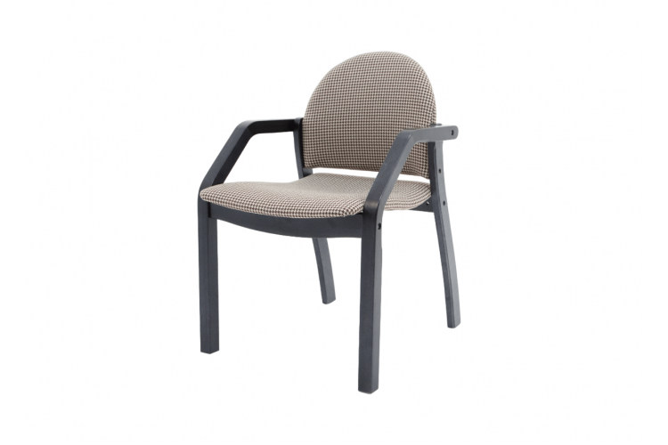 Стул-кресло Джуно 2.0 чёрное дерево/гусиная лапка