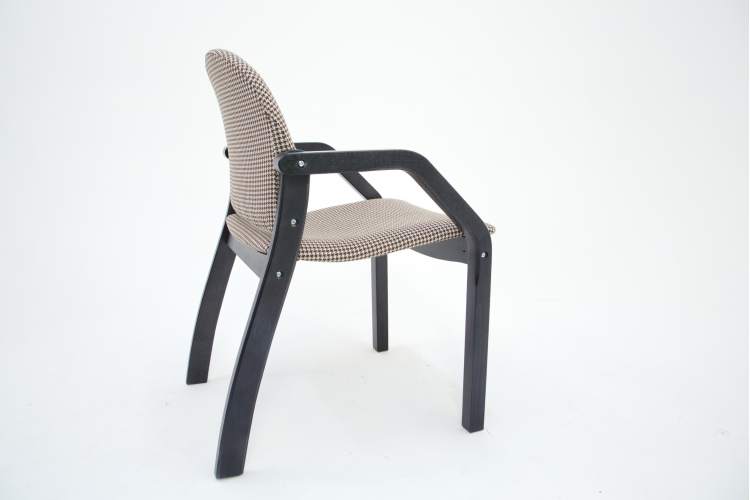 Стул-кресло Джуно 2.0 чёрное дерево/гусиная лапка-7