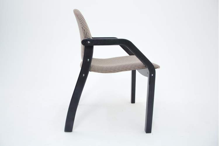 Стул-кресло Джуно 2.0 чёрное дерево/гусиная лапка-6