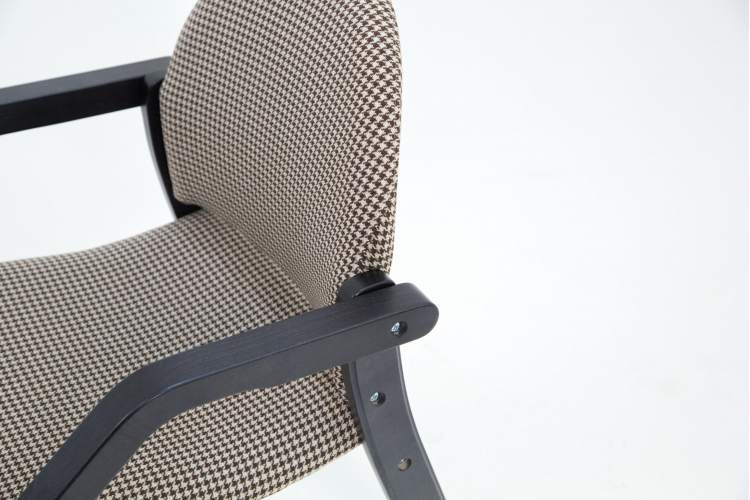 Стул-кресло Джуно 2.0 чёрное дерево/гусиная лапка-3