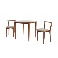 Стол Pawook К 100 орех со стульями Франк ПМ орех/гусиная лапка