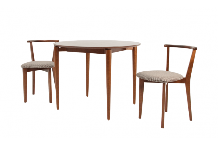 Стол Pawook К 100 орех со стульями Франк ПМ орех/гусиная лапка