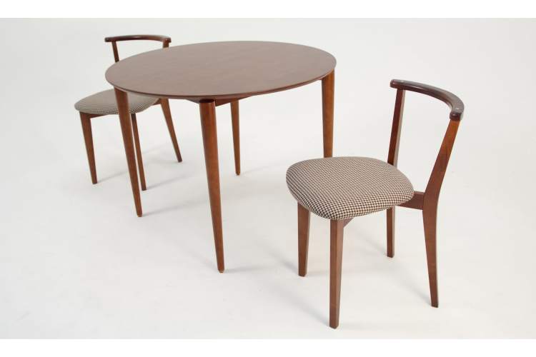 Стол Pawook К 100 орех со стульями Франк ПМ орех/гусиная лапка-3