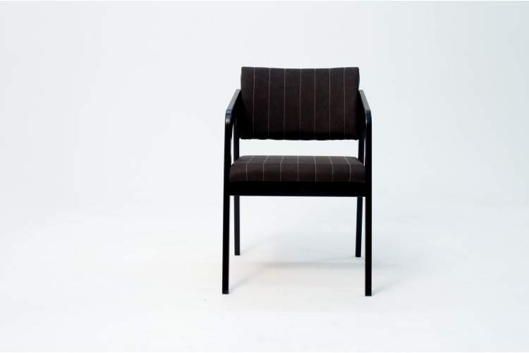 Стул-кресло Шадди чёрный/темно-коричневый нубук-1