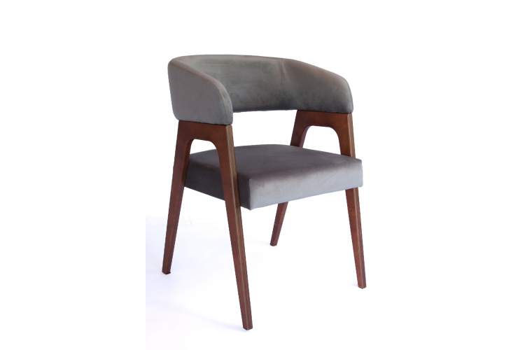 Стул-кресло Бакки орех/ серый-2