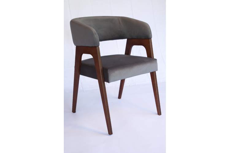 Стул-кресло Бакки орех/ серый-3